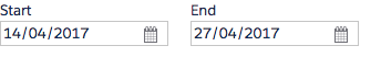 A form with labels above the input fields, not along side as should be the case